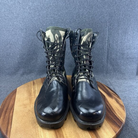 Vintage Jungle Boots Men's 13W Duck Hunter Camo Combat Lace Up Military Boots - Picture 3 of 13